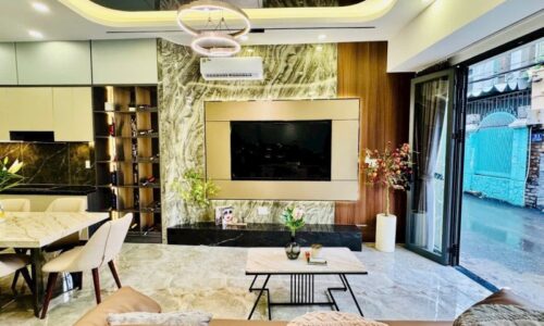 BÁN NHÀ MẶT TIỀN 60M2 4 TẦNG NGANG 6,4M  GARA OTO ĐẸP KD ĐỈNH NGUYỄN KHUYẾN 9.95 TỶ.